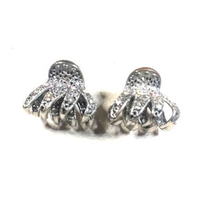 Alligator Clips Silver Tone Rhinestone Small Lot Of 2